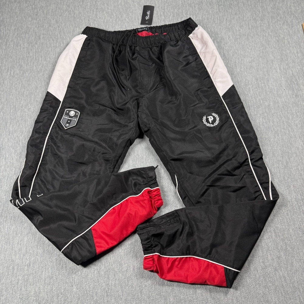 Primitive Skateboarding Track Pants Mens Large Black Mesh Lined Windbreaker Warm